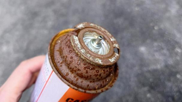 ガスボンベ回収作業